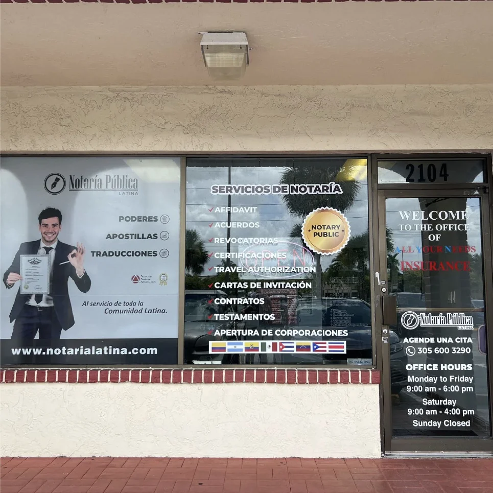 Imagen de fachada de oficina notaria en manhattan new york